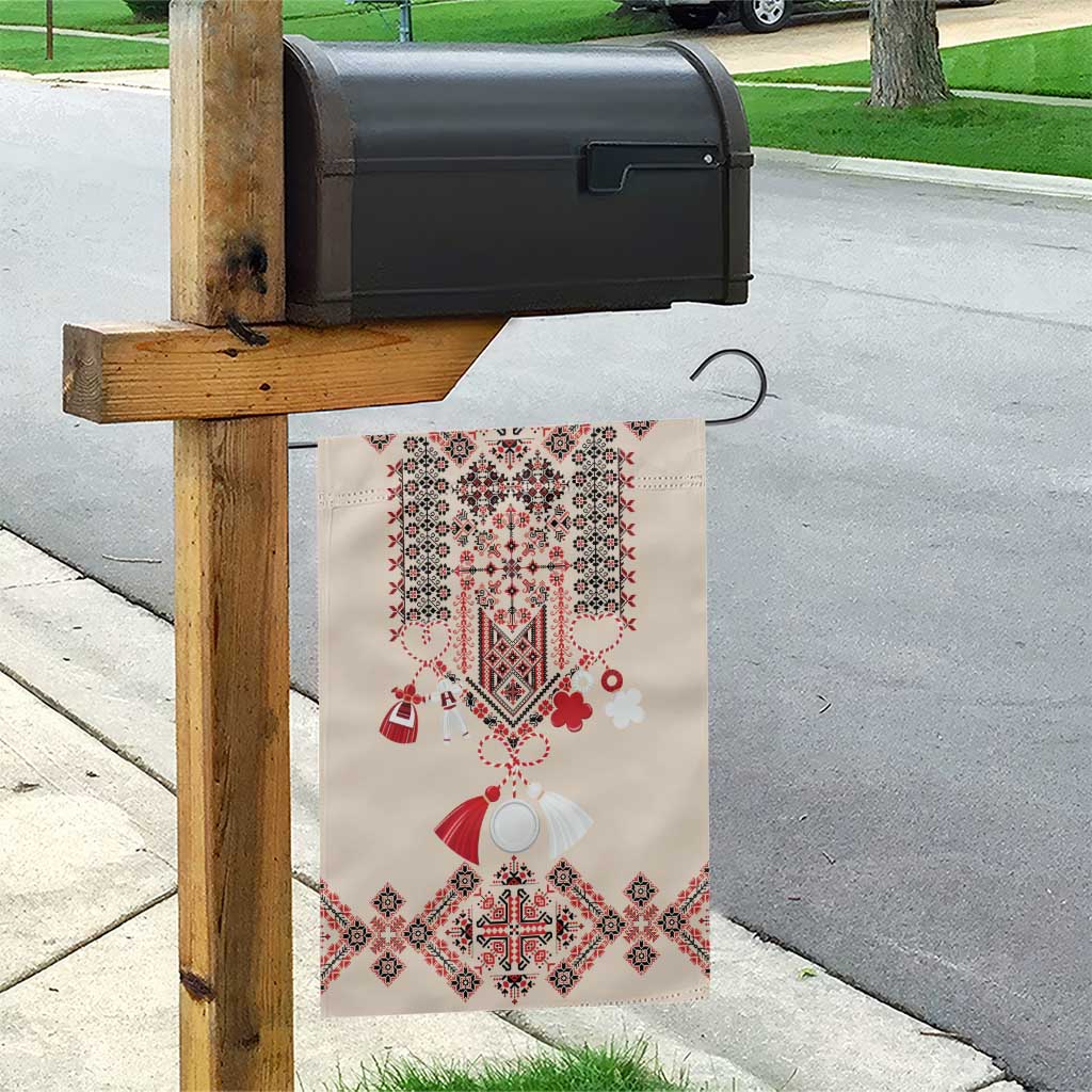 Vintage Martisor Day Martenitsa Garden Flag Traditional Romanian Embroidery No2