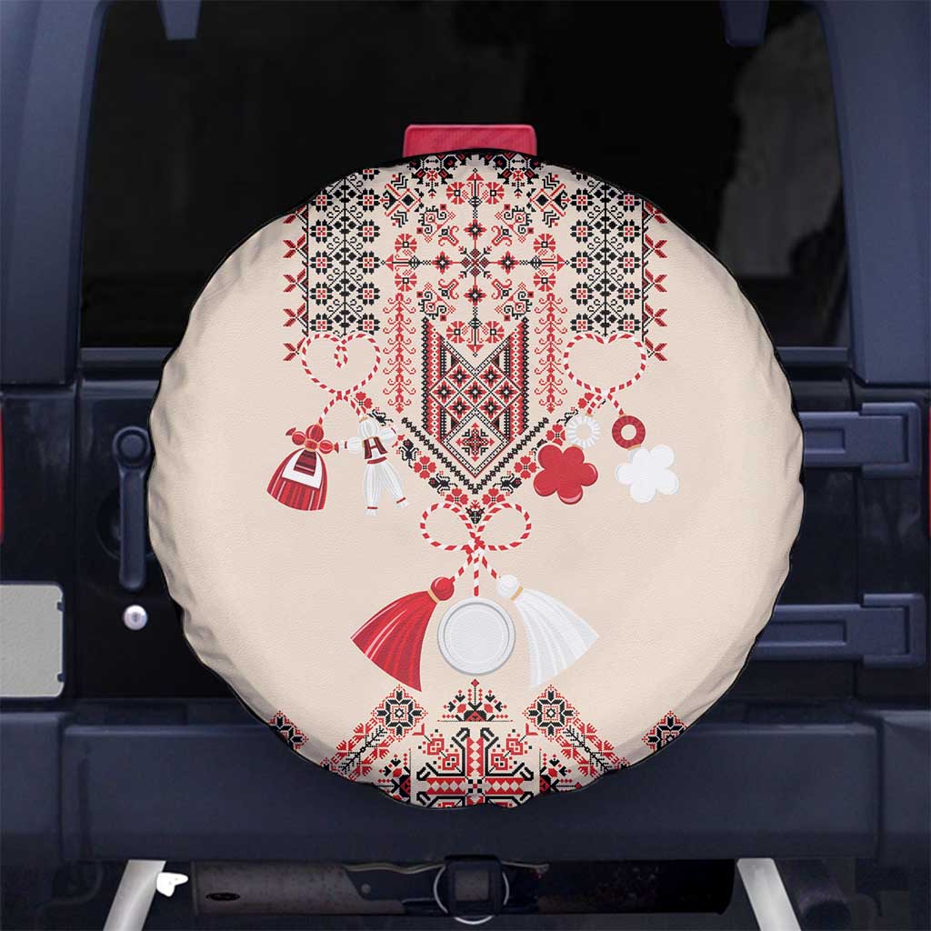 Vintage Martisor Day Martenitsa Spare Tire Cover Traditional Romanian Embroidery No2