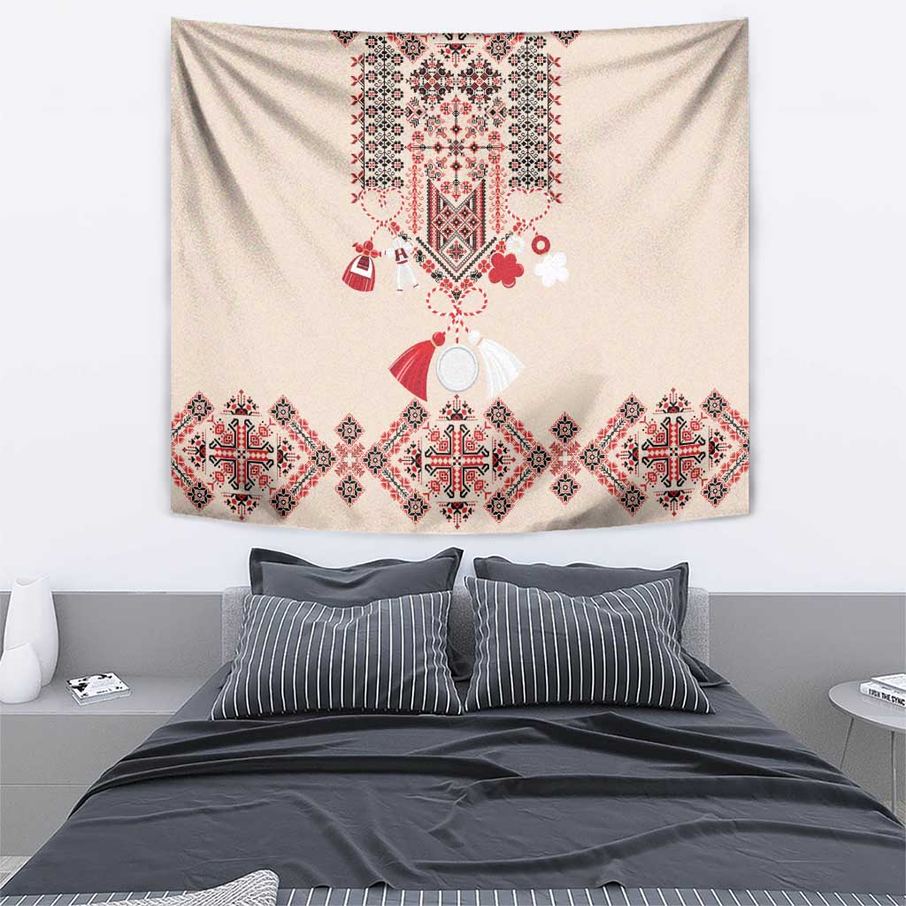 Vintage Martisor Day Martenitsa Tapestry Traditional Romanian Embroidery No2
