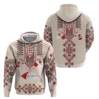 Vintage Martisor Day Martenitsa Zip Hoodie Traditional Romanian Embroidery No2