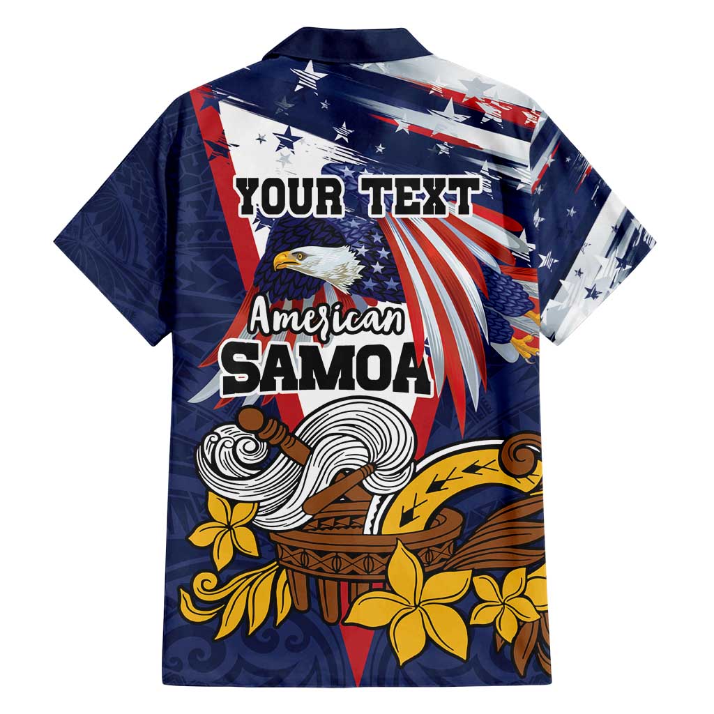 USA-American Samoa Flag Day Personalized Family Matching Puletasi and Hawaiian Shirt Bald Eagle Polynesian Tribal Pattern