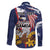 USA-American Samoa Flag Day Personalized Family Matching Puletasi and Hawaiian Shirt Bald Eagle Polynesian Tribal Pattern