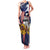 USA-American Samoa Flag Day Personalized Family Matching Tank Maxi Dress and Hawaiian Shirt Bald Eagle Polynesian Tribal Pattern