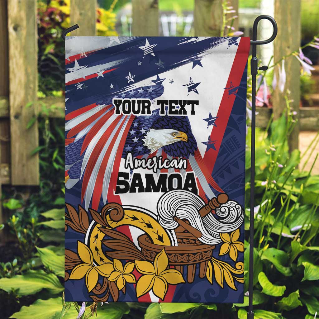USA-American Samoa Flag Day Personalized Garden Flag Bald Eagle Polynesian Tribal Pattern