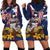 USA-American Samoa Flag Day Personalized Hoodie Dress Bald Eagle Polynesian Tribal Pattern