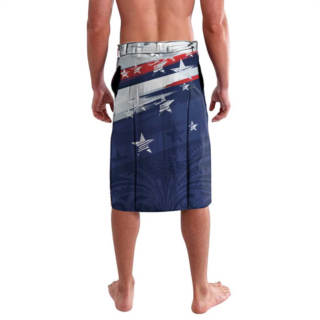 USA-American Samoa Flag Day Personalized Lavalava Bald Eagle Polynesian Tribal Pattern