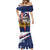 USA-American Samoa Flag Day Personalized Mermaid Dress Bald Eagle Polynesian Tribal Pattern