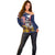 USA-American Samoa Flag Day Personalized Off Shoulder Sweater Bald Eagle Polynesian Tribal Pattern