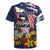 USA-American Samoa Flag Day Personalized Rugby Jersey Bald Eagle Polynesian Tribal Pattern