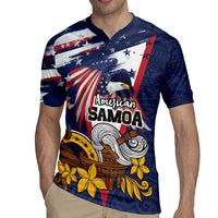 USA-American Samoa Flag Day Personalized Rugby Jersey Bald Eagle Polynesian Tribal Pattern