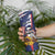USA-American Samoa Flag Day Personalized Skinny Tumbler Bald Eagle Polynesian Tribal Pattern
