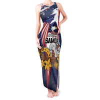USA-American Samoa Flag Day Personalized Tank Maxi Dress Bald Eagle Polynesian Tribal Pattern