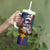 USA-American Samoa Flag Day Personalized Tumbler With Handle Bald Eagle Polynesian Tribal Pattern