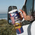 USA-American Samoa Flag Day Personalized Tumbler With Handle Bald Eagle Polynesian Tribal Pattern