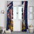 USA-American Samoa Flag Day Personalized Window Curtain Bald Eagle Polynesian Tribal Pattern