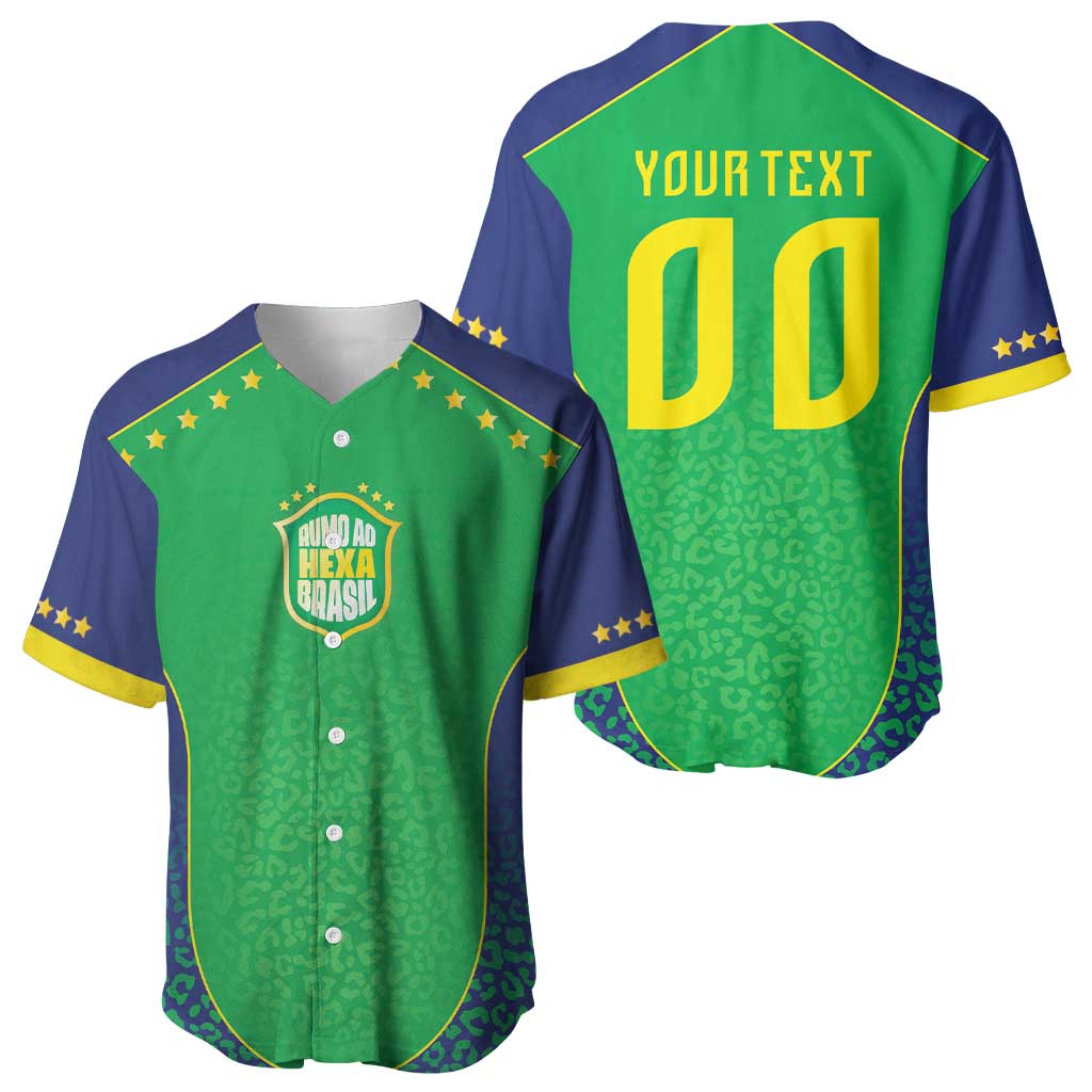 Custom Brazil Victory Dream Baseball Jersey Rumo Ao Hexa