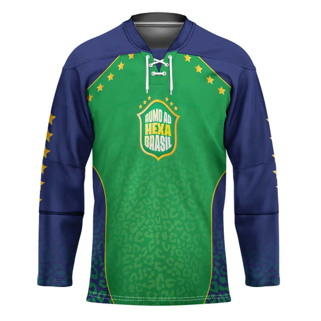 Custom Brazil Victory Dream Hockey Jersey Rumo Ao Hexa
