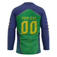 Custom Brazil Victory Dream Hockey Jersey Rumo Ao Hexa