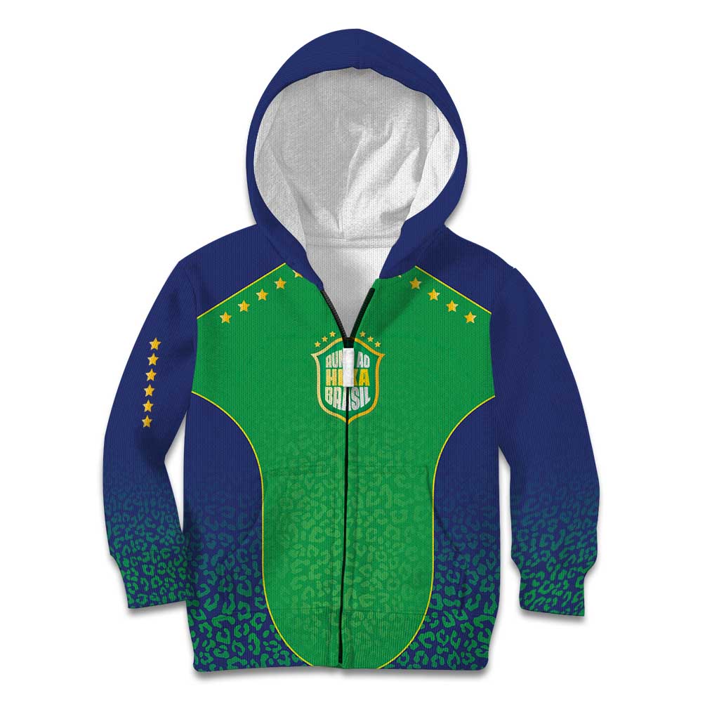 Custom Brazil Victory Dream Kid Hoodie Rumo Ao Hexa