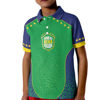 Custom Brazil Victory Dream Kid Polo Shirt Rumo Ao Hexa