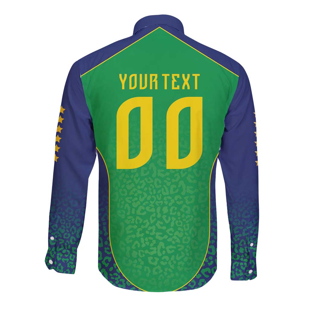 Custom Brazil Victory Dream Long Sleeve Button Shirt Rumo Ao Hexa