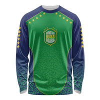 Custom Brazil Victory Dream Long Sleeve Shirt Rumo Ao Hexa