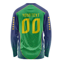 Custom Brazil Victory Dream Long Sleeve Shirt Rumo Ao Hexa