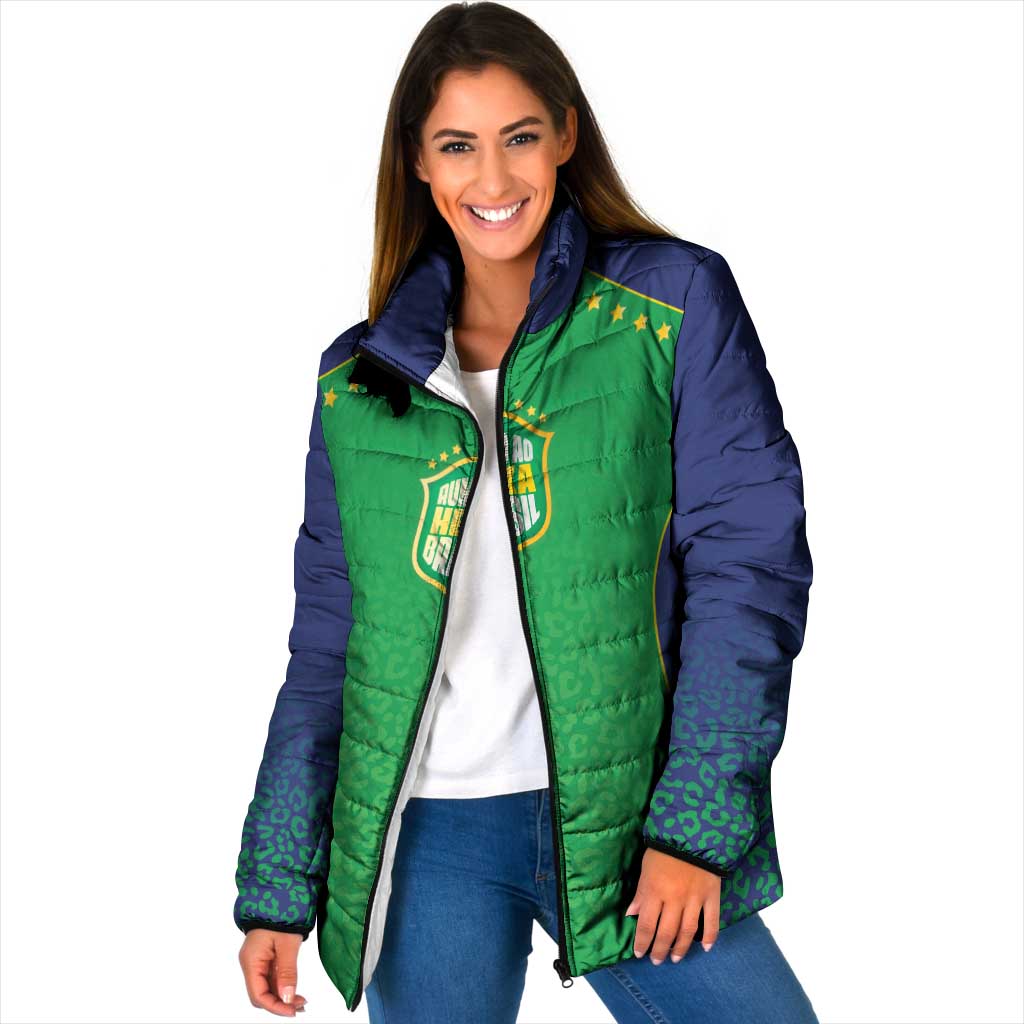 Custom Brazil Victory Dream Padded Jacket Rumo Ao Hexa