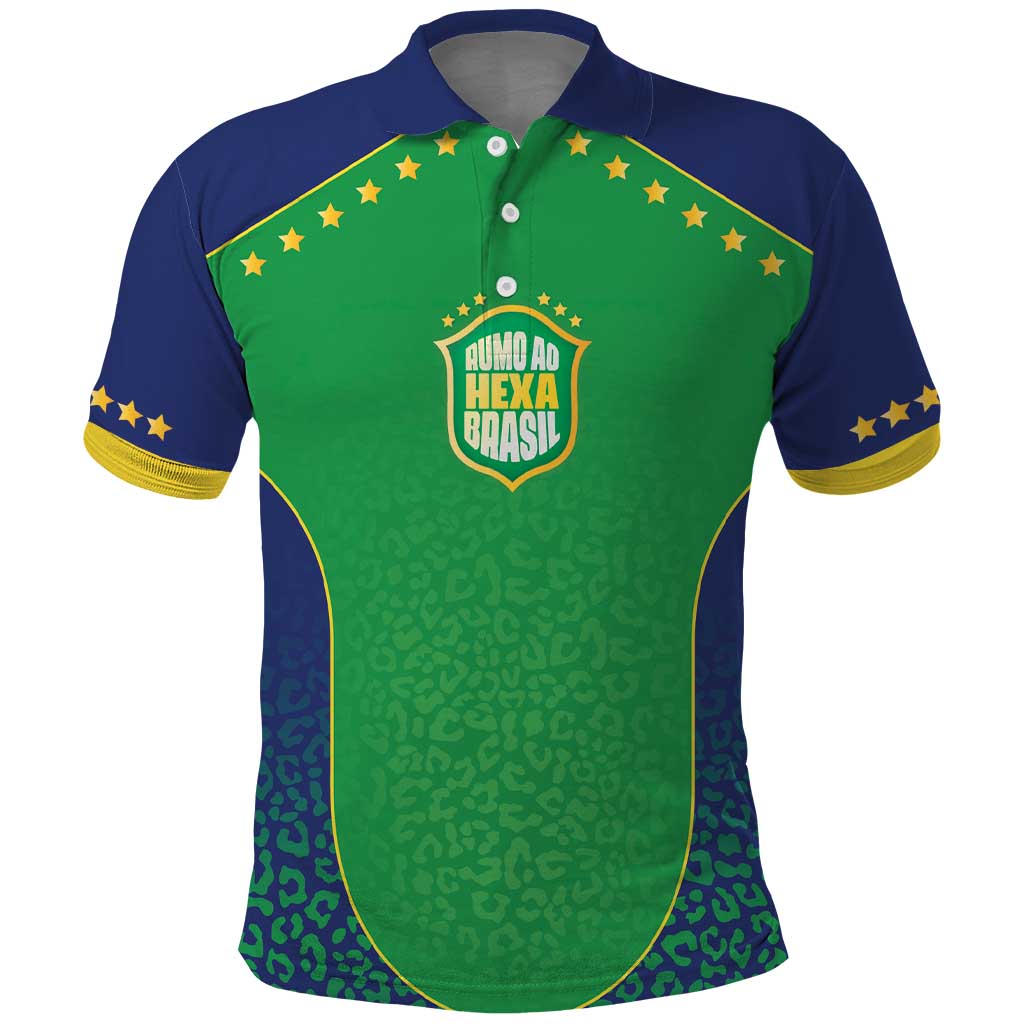 Custom Brazil Victory Dream Polo Shirt Rumo Ao Hexa