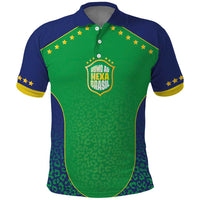 Custom Brazil Victory Dream Polo Shirt Rumo Ao Hexa