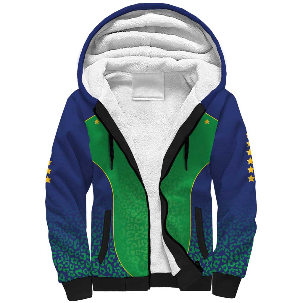 Custom Brazil Victory Dream Sherpa Hoodie Rumo Ao Hexa