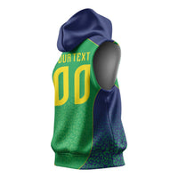 Custom Brazil Victory Dream Sleeveless Hoodie Rumo Ao Hexa
