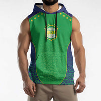 Custom Brazil Victory Dream Sleeveless Hoodie Rumo Ao Hexa