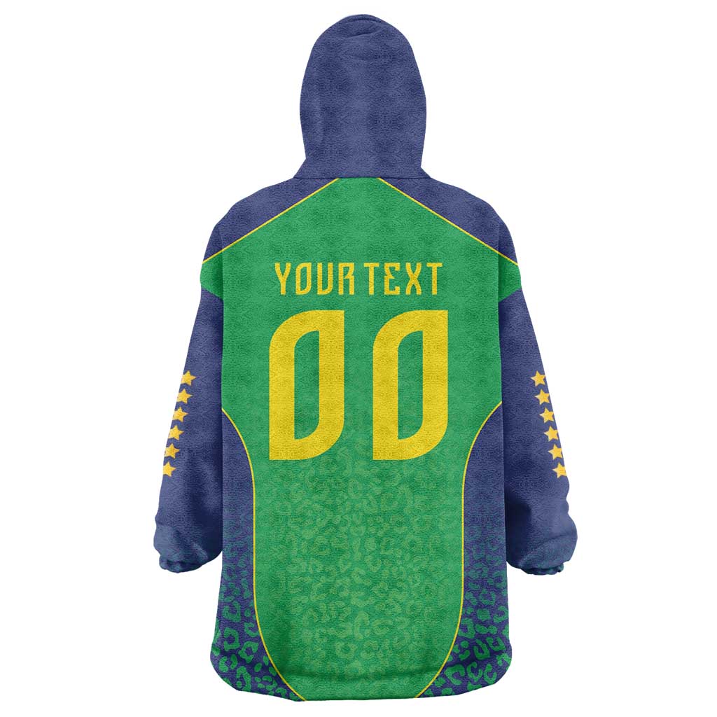 Custom Brazil Victory Dream Wearable Blanket Hoodie Rumo Ao Hexa