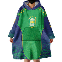 Custom Brazil Victory Dream Wearable Blanket Hoodie Rumo Ao Hexa