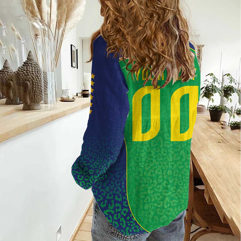 Custom Brazil Victory Dream Women Casual Shirt Rumo Ao Hexa