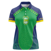 Custom Brazil Victory Dream Women Polo Shirt Rumo Ao Hexa