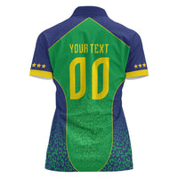 Custom Brazil Victory Dream Women Polo Shirt Rumo Ao Hexa