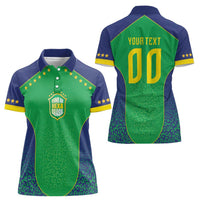Custom Brazil Victory Dream Women Polo Shirt Rumo Ao Hexa