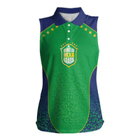 Custom Brazil Victory Dream Women Sleeveless Polo Shirt Rumo Ao Hexa