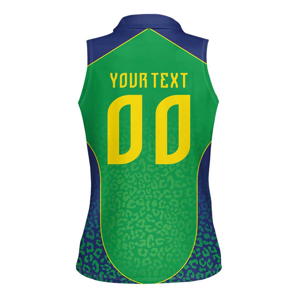 Custom Brazil Victory Dream Women Sleeveless Polo Shirt Rumo Ao Hexa