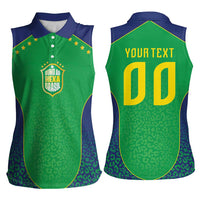 Custom Brazil Victory Dream Women Sleeveless Polo Shirt Rumo Ao Hexa