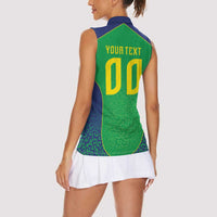 Custom Brazil Victory Dream Women Sleeveless Polo Shirt Rumo Ao Hexa