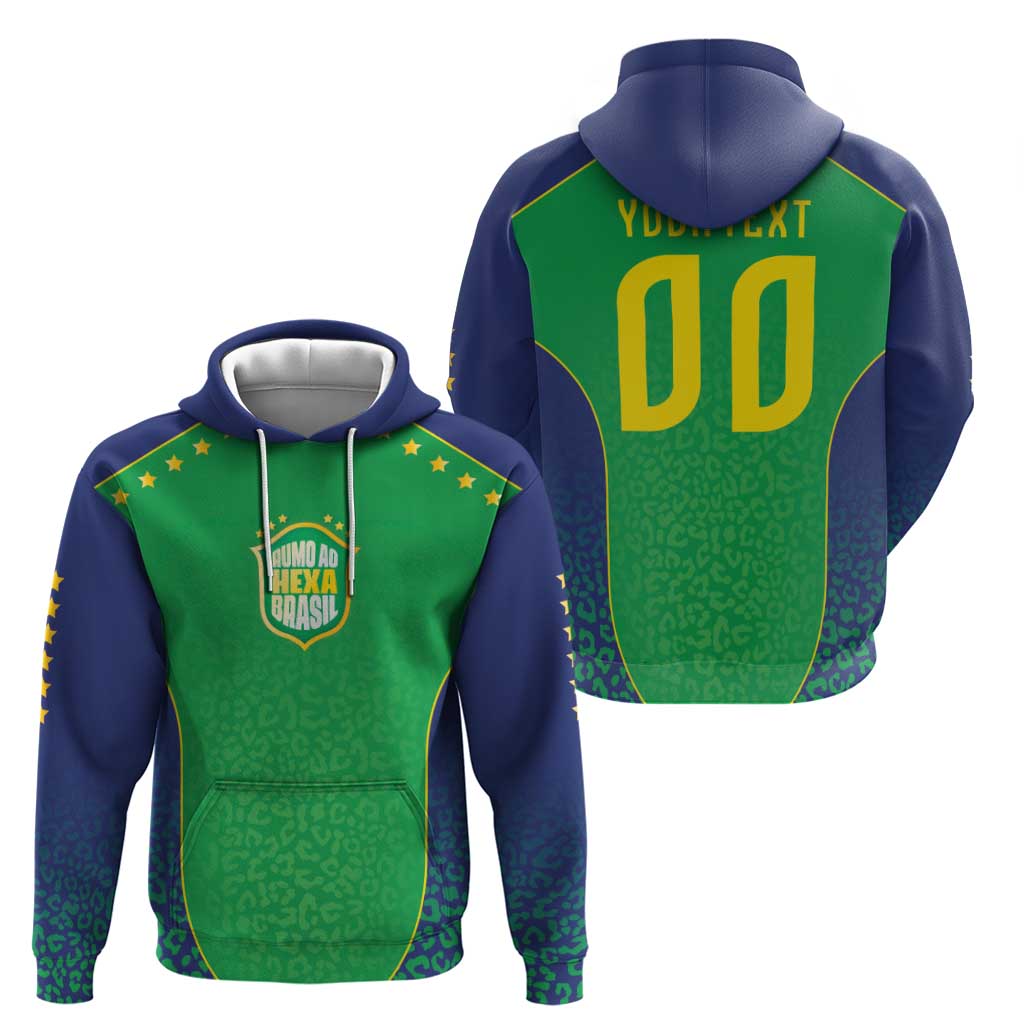 Custom Brazil Victory Dream Zip Hoodie Rumo Ao Hexa