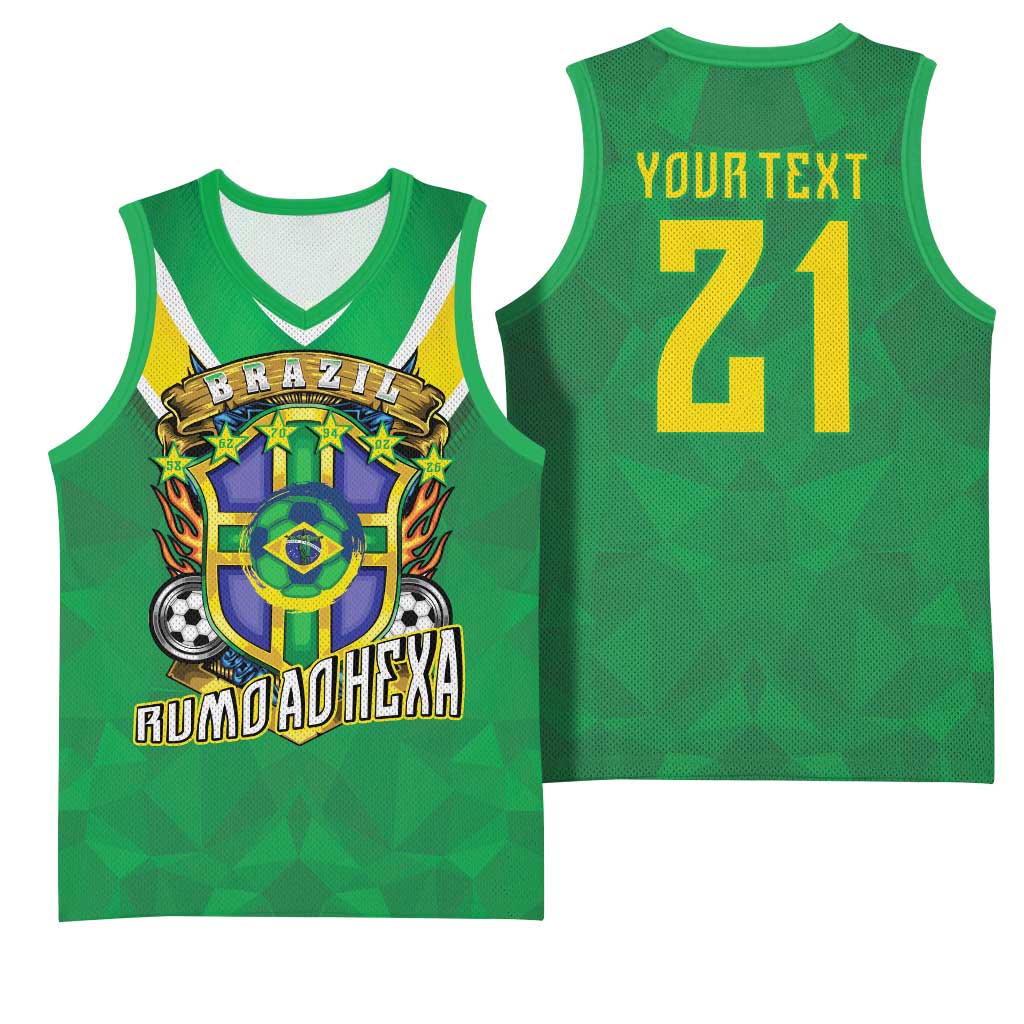 Custom Brazil WC26 Basketball Jersey Future Brasil Rumo Ao Hexa