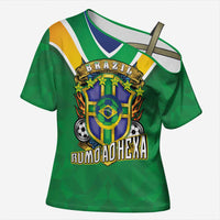 Custom Brazil WC26 Cross Shoulder Shirt Future Brasil Rumo Ao Hexa
