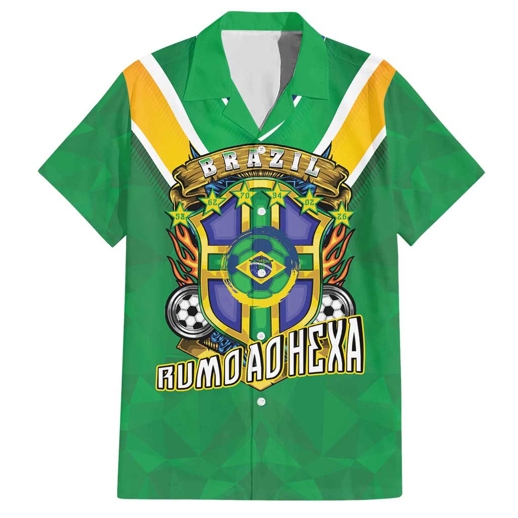 Custom Brazil WC26 Hawaiian Shirt Future Brasil Rumo Ao Hexa