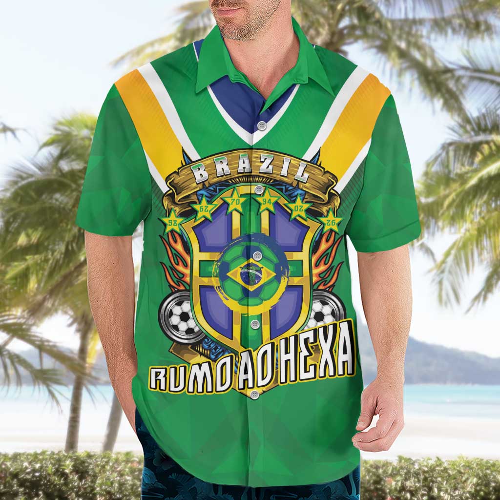 Custom Brazil WC26 Hawaiian Shirt Future Brasil Rumo Ao Hexa