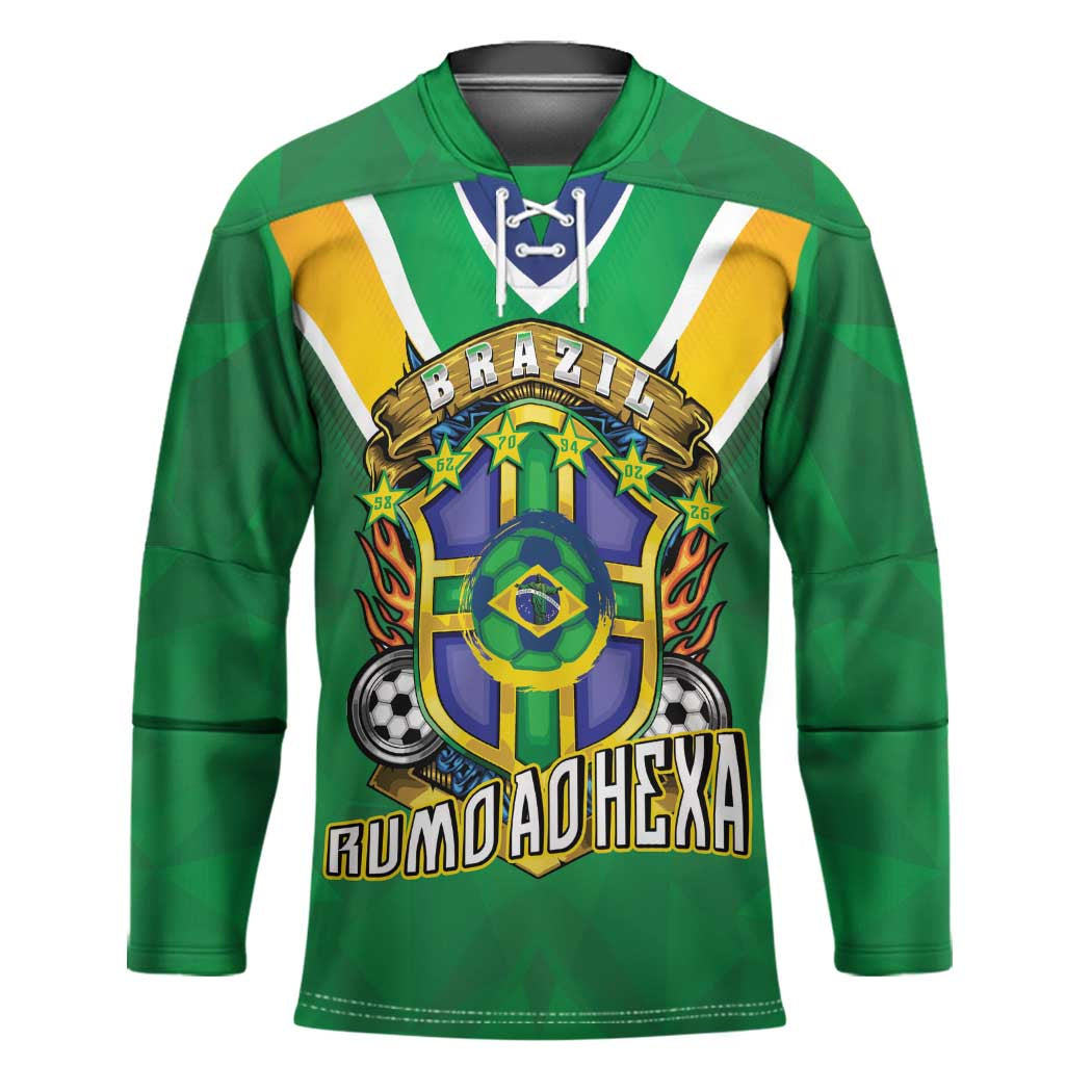 Custom Brazil WC26 Hockey Jersey Future Brasil Rumo Ao Hexa