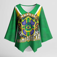 Custom Brazil WC26 Kimono Sleeve Blouse Future Brasil Rumo Ao Hexa